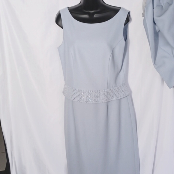 Jessica Howard Mother of the Bride/Groom 2 pc set, blueish/greenish gray - Picture 4 of 8